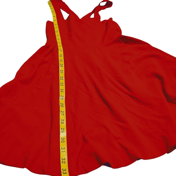 Zara Basic | Evening Collection | Vibrant Red Mini Dress | Size Medium - Picture 4 of 7